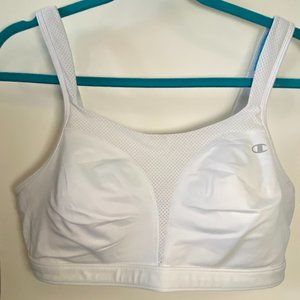 Champion High Support Full Coverage White Sports Bra